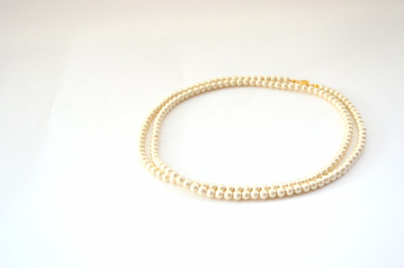 Long Cotton Pearl Necklace 3枚目の画像