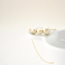 Pellet Cotton Pearl Necklace 14KGF 第1張的照片