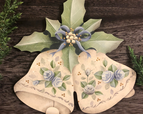 トールペイント作品薔薇の壁飾り トールペイント作品♡バラとリリーの壁掛け♡21.5cmプレート♡花