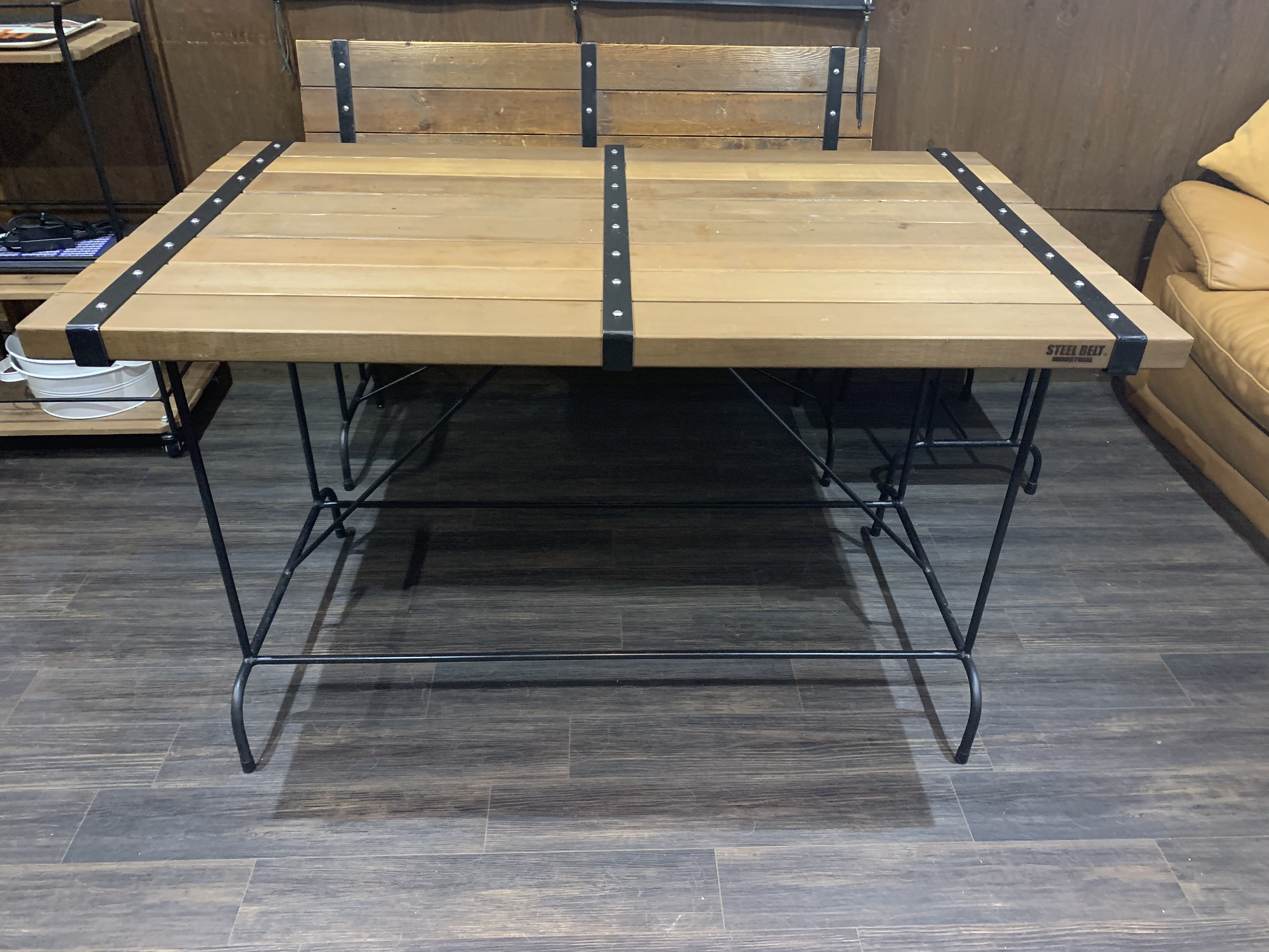 ダイニングテーブル ウォールナット アイアン ウッド 食卓 リビング インダストリアル 無垢材 63,360円