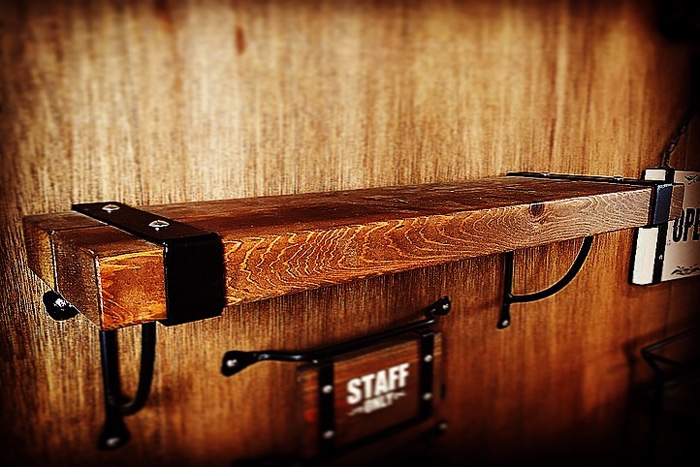 ツイストアイアンウォールシェルフ　壁掛け棚　インダストリアル　キッチン 楽天市場】【インダストリアル 家具 ウォールシェルフ 壁付