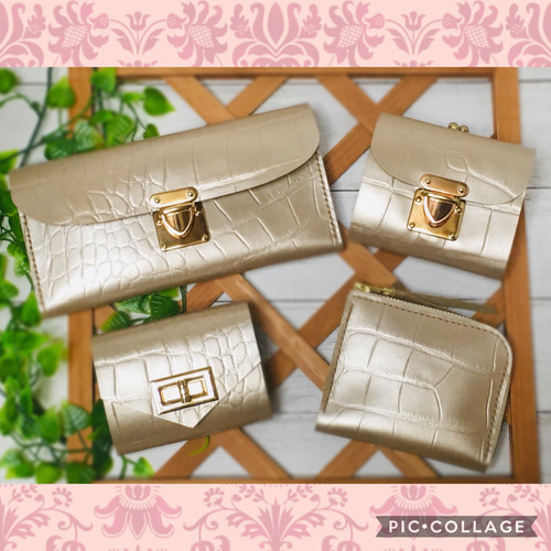 ❤【高級感×可愛い♪】大人オシャレな総本革手紙型コンパクトミニ財布♪ メロン柄 ❤【高級感×可愛い♪】大人オシャレな総本革手紙型コンパクト