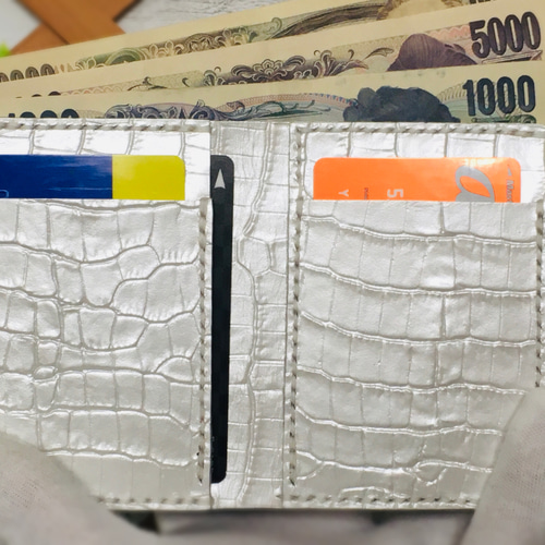 ❤【高級感×可愛い♪】大人オシャレながま口付き総本革ミニ財布♪白