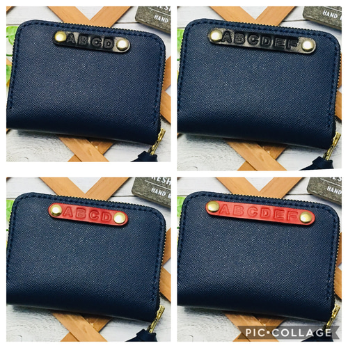 ❤️【超絶オシャレ可愛い♪】総本革ラウンドファスナー星スタッズミニ