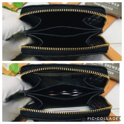 ❤️【超絶オシャレ可愛い♪】総本革ラウンドファスナー星