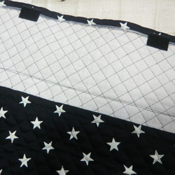 大きめサイズ⭐防災頭巾カバー　背もたれタイプ　星黒 4枚目の画像