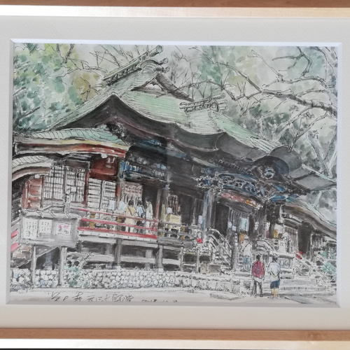 水彩画原画 深大寺元三大師堂 絵画 Lin 通販 6394053｜Creema(クリーマ)