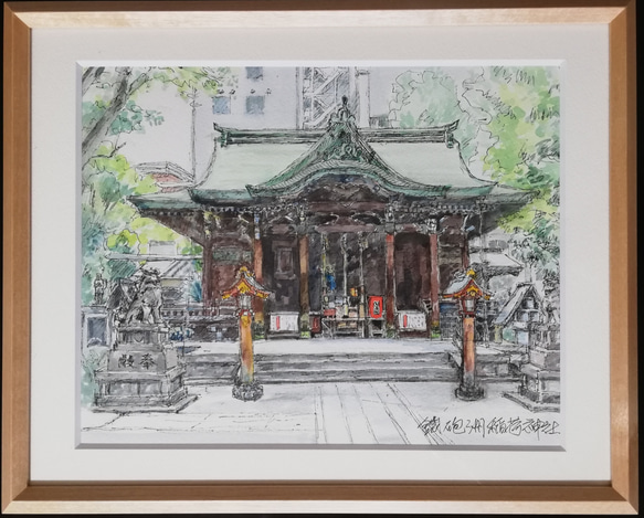 水彩画原画 鉄砲洲稲荷神社 絵画 Lin 通販 6409580｜Creema