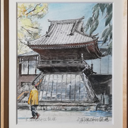 水彩画原画 秋の香取神宮 本殿 絵画 Lin 通販 6393882｜Creema