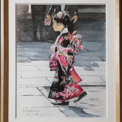 着物姿の女性の絵画 着物姿の女性の絵画 A beautiful woman wearing a kimono