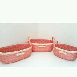 いちごCAKE♡BASKET【3個set】/コーラルピンク 5枚目の画像