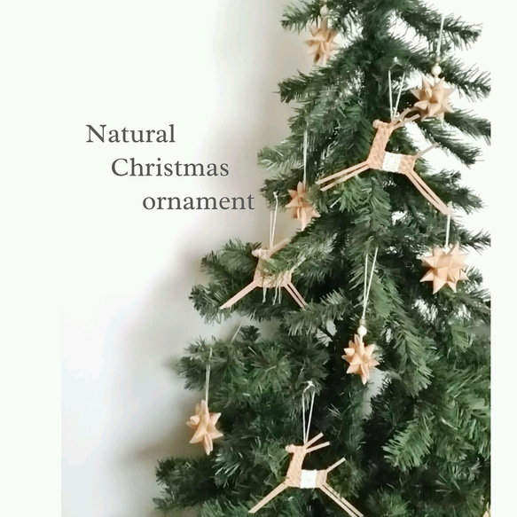 ＊ natural X'mas ＊クリスマスオーナメント＊【3種類set】 1枚目の画像