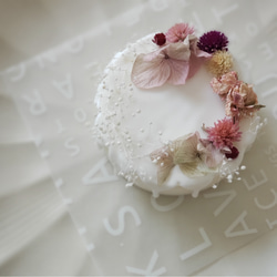 艾塔假蛋糕蠟燭生日半生日乾燥花粘土蛋糕歡迎空間婚禮 第9張的照片
