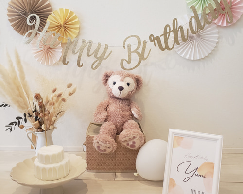 ri♡様確認専用ページ バースデーガーランド（ネーム含む） Amazon.co.jp: 誕生日 飾り付け ガーランド happy birthday ガーランド