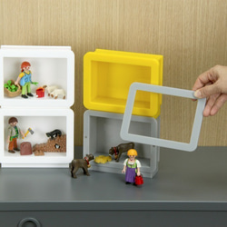 橫式相框模型小物收納盒 - S - 黃色 第2張的照片