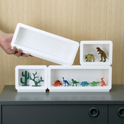 橫式相框模型小物收納盒 - L - 白色 第2張的照片