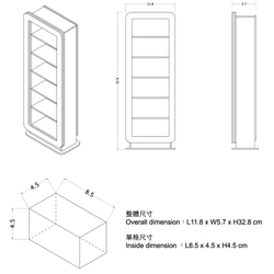 直式相框壓克力小物收納盒 - S - 黑色 第5張的照片