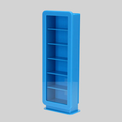 直式相框壓克力小物收納盒 - S - 藍色 第1張的照片