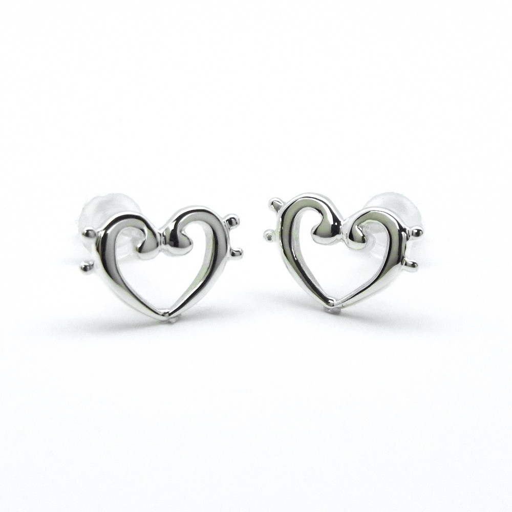 【受注制作】ヘ音記号ハートピアス