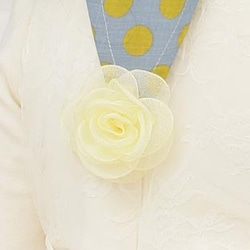 【湛櫻創意ZAYIN by E.J. 】貝拉三角萬能圍裙套組 Mini Me 岩灰鉻黃點 第3張的照片