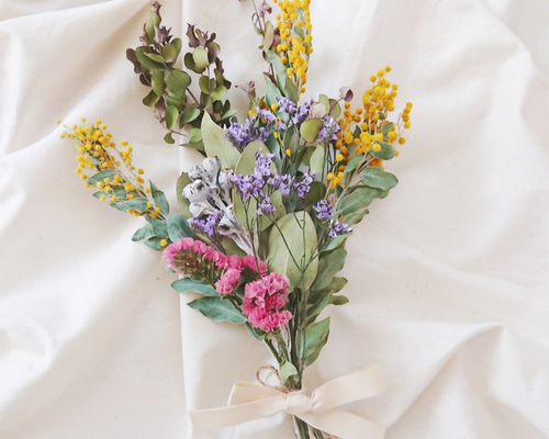 ミモザ＊ドライフラワースワッグ♡(ブーケ) ドライフラワー cocoshop