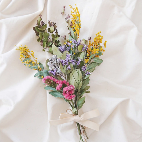 ミモザ＊ドライフラワースワッグ♡(ブーケ) ドライフラワー cocoshop