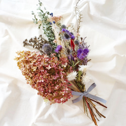 リース　かすみ草　ドライフラワー　スワッグ　ブーケ　リースブーケ ドライフラワースワッグ♡ブーケ45～50cm ドライフラワー cocoshop