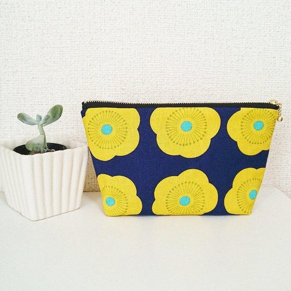 UMEKKOポーチ♡ネイビー×イエロー ポーチ cocoshop 通販 4222730