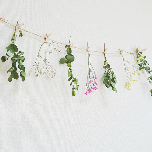 ドライフラワーガーランド♡ユーカリと小花 ドライフラワー cocoshop