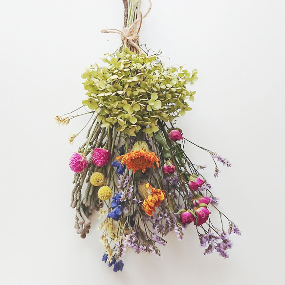 ドライフラワー プリザーブドフラワー 花束 スワッグ ブーケ