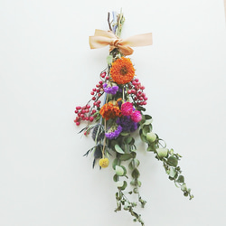 お正月早割り＊新作しめ縄飾り＊外して飾れるスワッグタイプ＊ドライ