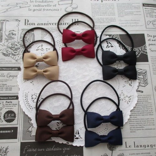 ⓝⓔⓦ【カラーリボン】ヘアゴムキッズヘアクリップベビーヘアクリップ