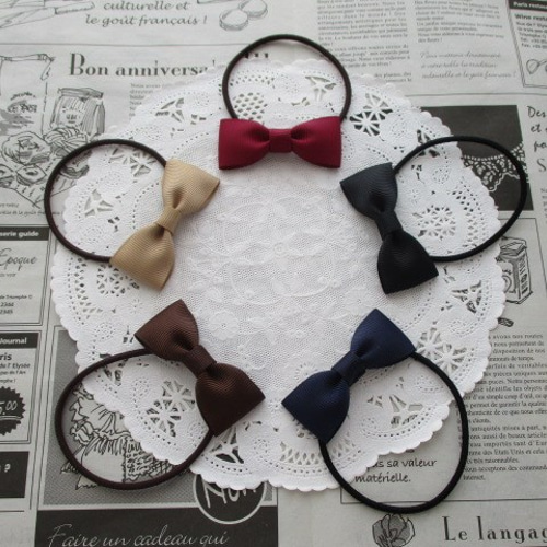 ☆ 再販 りぼん ヘアゴム 全5色から2組選べる 大人 キッズ ベビー