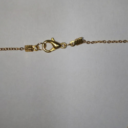 ◇オリエンタル調Rectangleヘッドネックレス　ゴールド　38ｃｍ 4枚目の画像