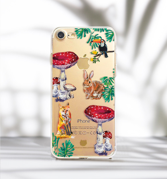 兔子蘑菇 iPhone Android 可愛動物 植物 透明手機殻 iPhone 6 iPhone 8 Sony XA 第5張的照片