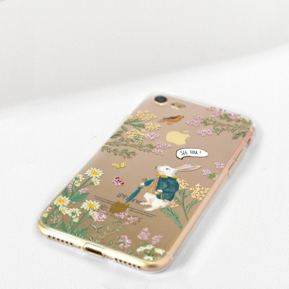 愛麗絲兔子 iPhone Android 花手機殼 森林 透明手機殻 iPhone 8plus iPhone 7 HTC 第3張的照片