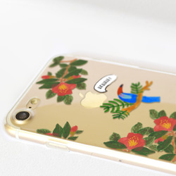 Toucan iPhoneのAndroidの花透明な電話ケースiPhone 8プラスiPhone SEのHTC 2枚目の画像