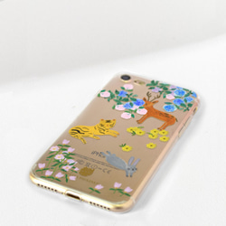 紫陽花 鹿 iPhone Android 花 植物 透明手機殻 iPhone 8 plus iPhone X Sony 第3張的照片