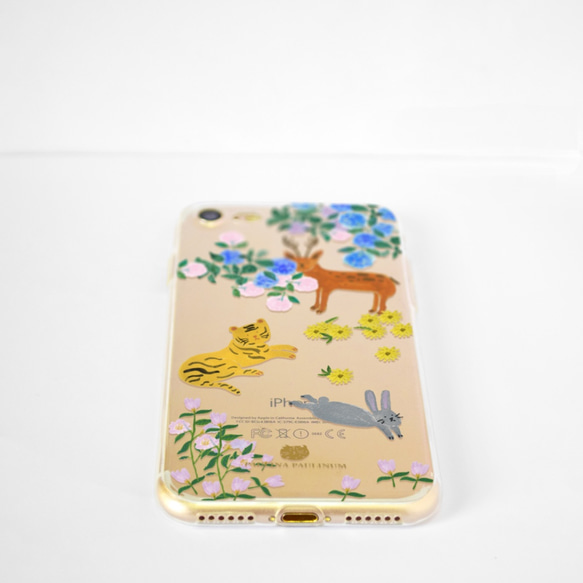 紫陽花 鹿 iPhone Android 花 植物 透明手機殻 iPhone 8 plus iPhone X Sony 第4張的照片