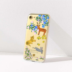 紫陽花 鹿 iPhone Android 花 植物 透明手機殻 iPhone 8 plus iPhone X Sony 第5張的照片
