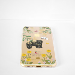 黑熊 iPhone Android 花 植物 透明手機殻 iPhone 8 Sony XZ premium HTC 第4張的照片