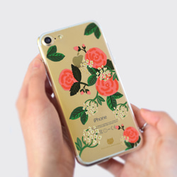 玫瑰花 iPhone Android 原創 透明手機殻 iPhone 8 iPhone 7 plus HTC U11 第5張的照片