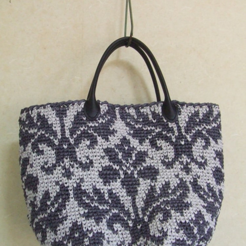 mia　プラカゴ　トートバッグ　パサール　模様編み　細あみ 1053 0234a085976845e6aa099c13224b5a