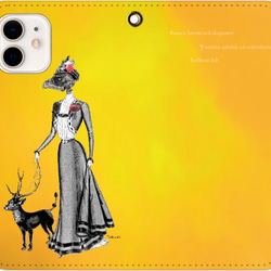 『鳥頭骸夫人のお散歩』 受注生産　手帳型スマホケース 1枚目の画像