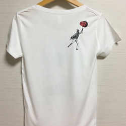 『馬の上で風船つかまえた』　レディース　Tシャツ 3枚目の画像