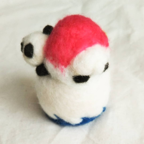 羊毛フェルト】かき氷パンダ いちご味 羊毛フェルト tick-tack 通販