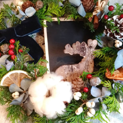 聖誕花圈 聖誕佈置 聖誕禮物 乾燥花 諾貝松 第3張的照片