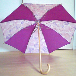 日傘　紫陽花（ピンク×パープル） 2枚目の画像