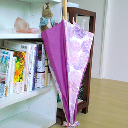 日傘　紫陽花（ピンク×パープル） 3枚目の画像