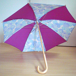 日傘　紫陽花（ブルー×パープル） 2枚目の画像